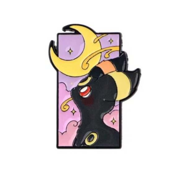 Pokemon Umbreon Dreamy Portrait Enamel Pin Crescent Moon Night Sky Design - Picture 2 of 4